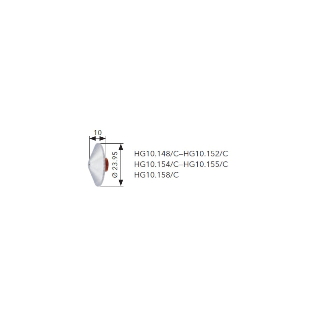 HG10.148/C—HG10.152/C
HG10.154/C—HG10.155/C
HG10.158/C trumpf nozzle