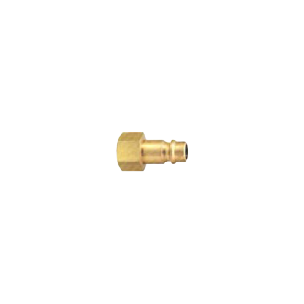 copper colored air fitting on black background
