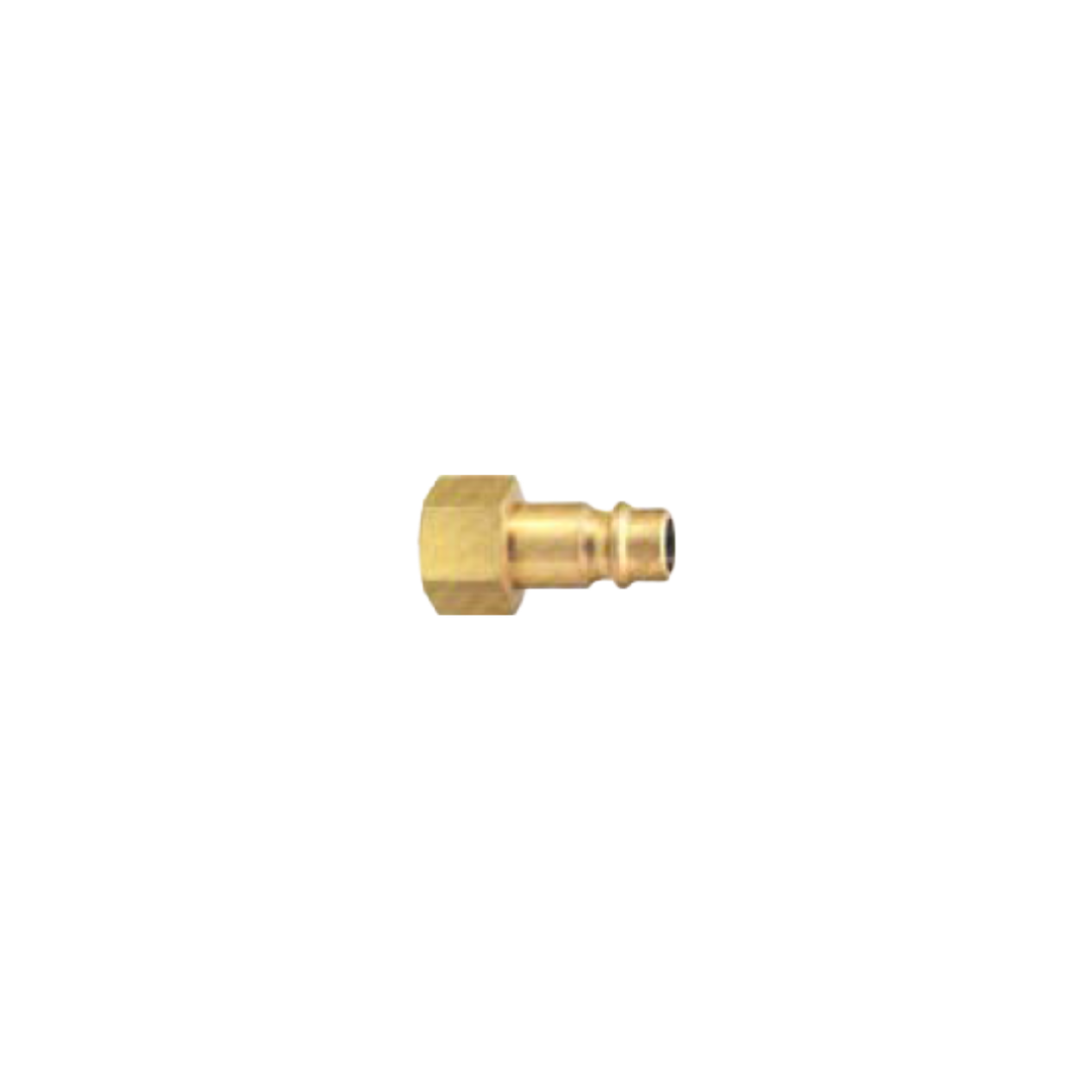 copper colored air fitting on black background