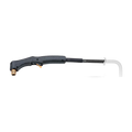 black plasma cutting torch on black background