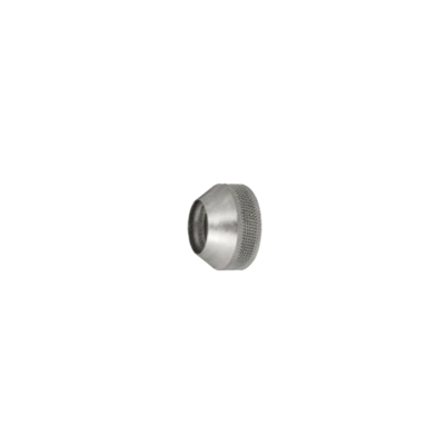 A small metallic silver cylindrical component with a knurled textured side and a smooth tapered end, shown against a plain white background.