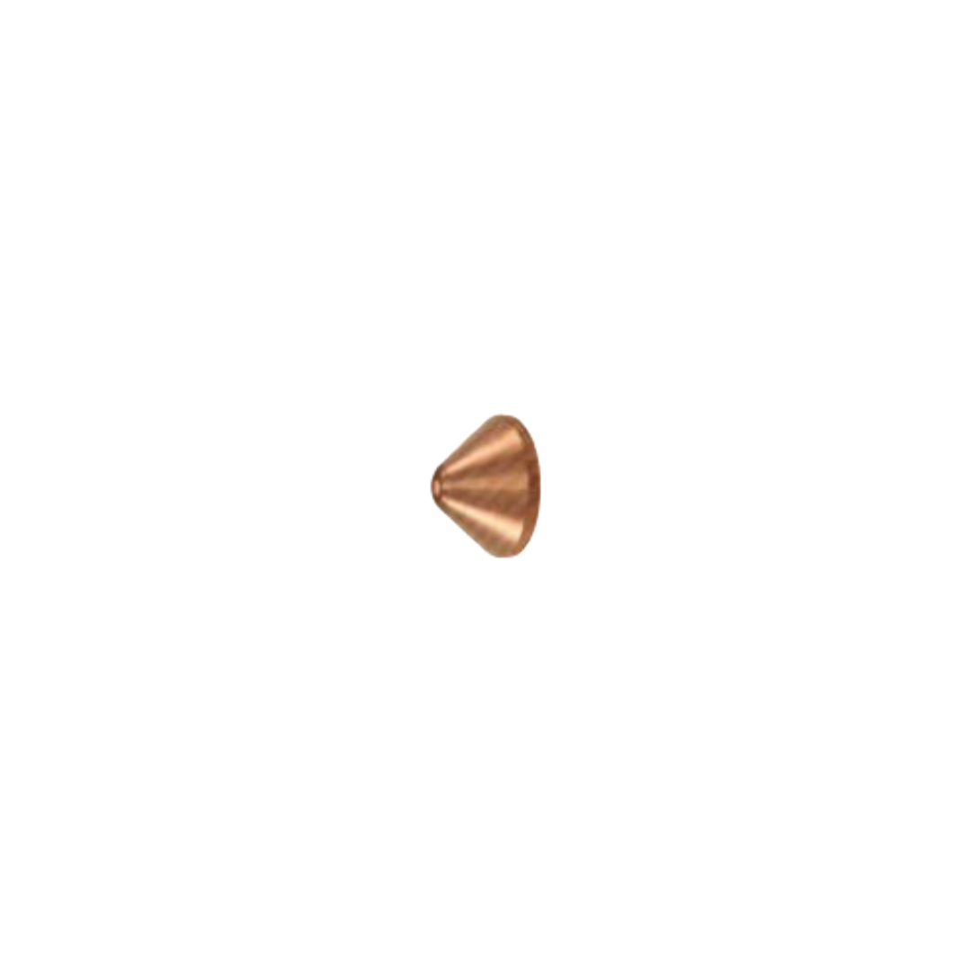 A small metallic bronze-colored dome-shaped hardware piece or decorative cap, isolated on a solid white background.