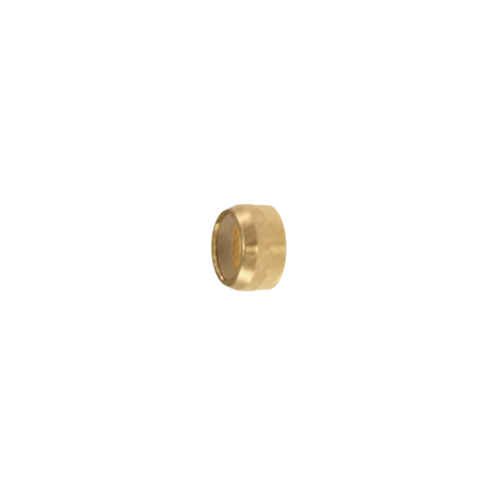 small brass ring on black background