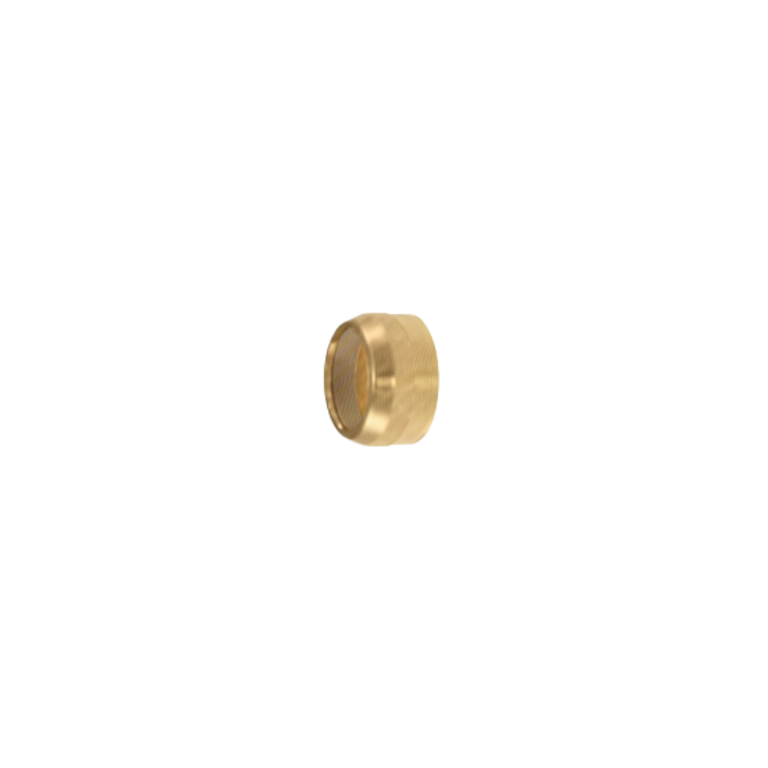 small brass ring on black background