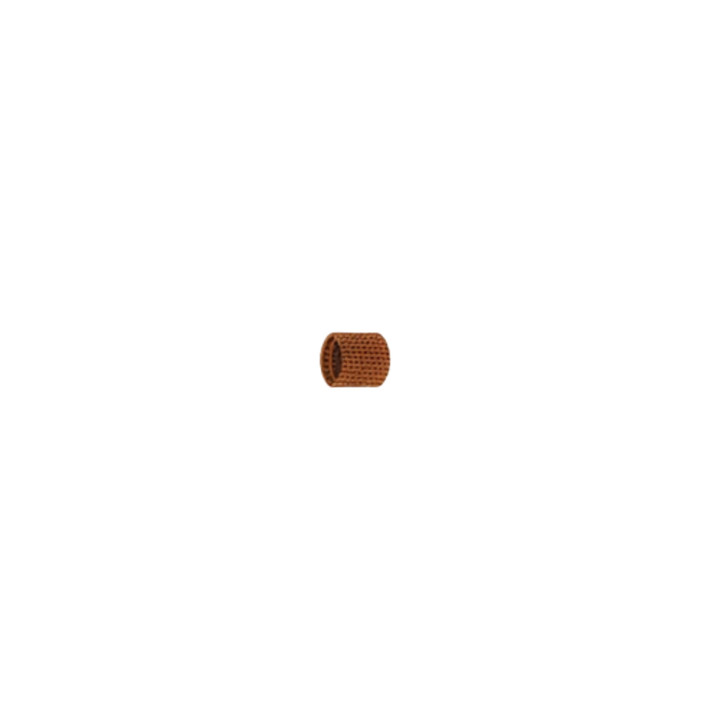 brown plastic cylinder baffle for plasma cutting on black background