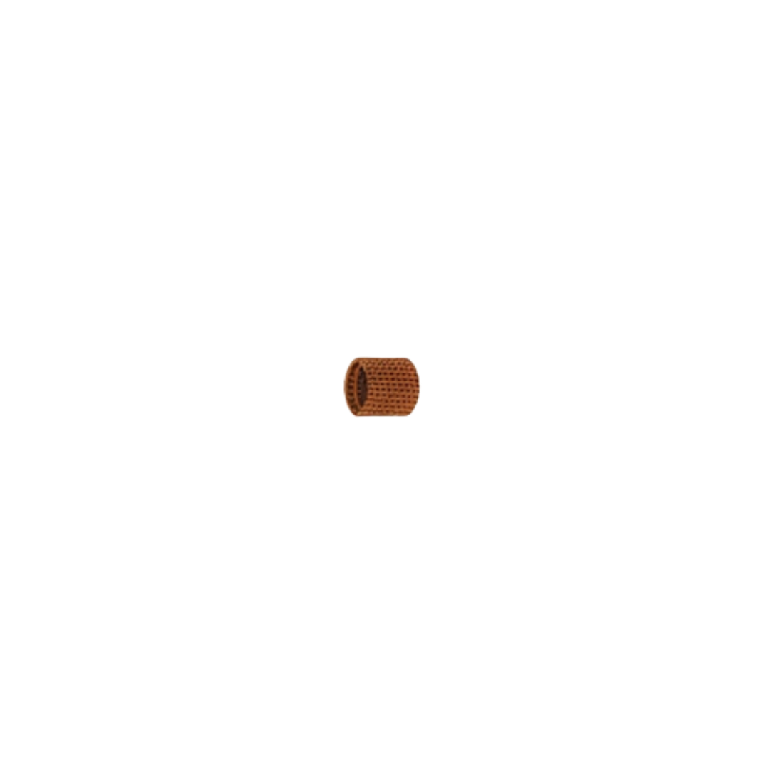 brown plastic cylinder baffle for plasma cutting on black background