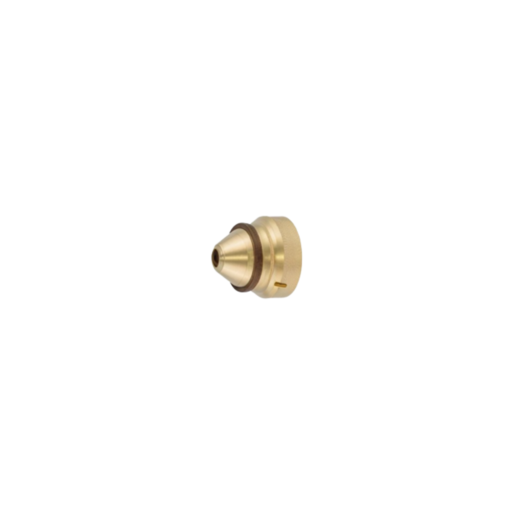 A small brass-colored metal nozzle or spray tip component shown alone on a plain white background.