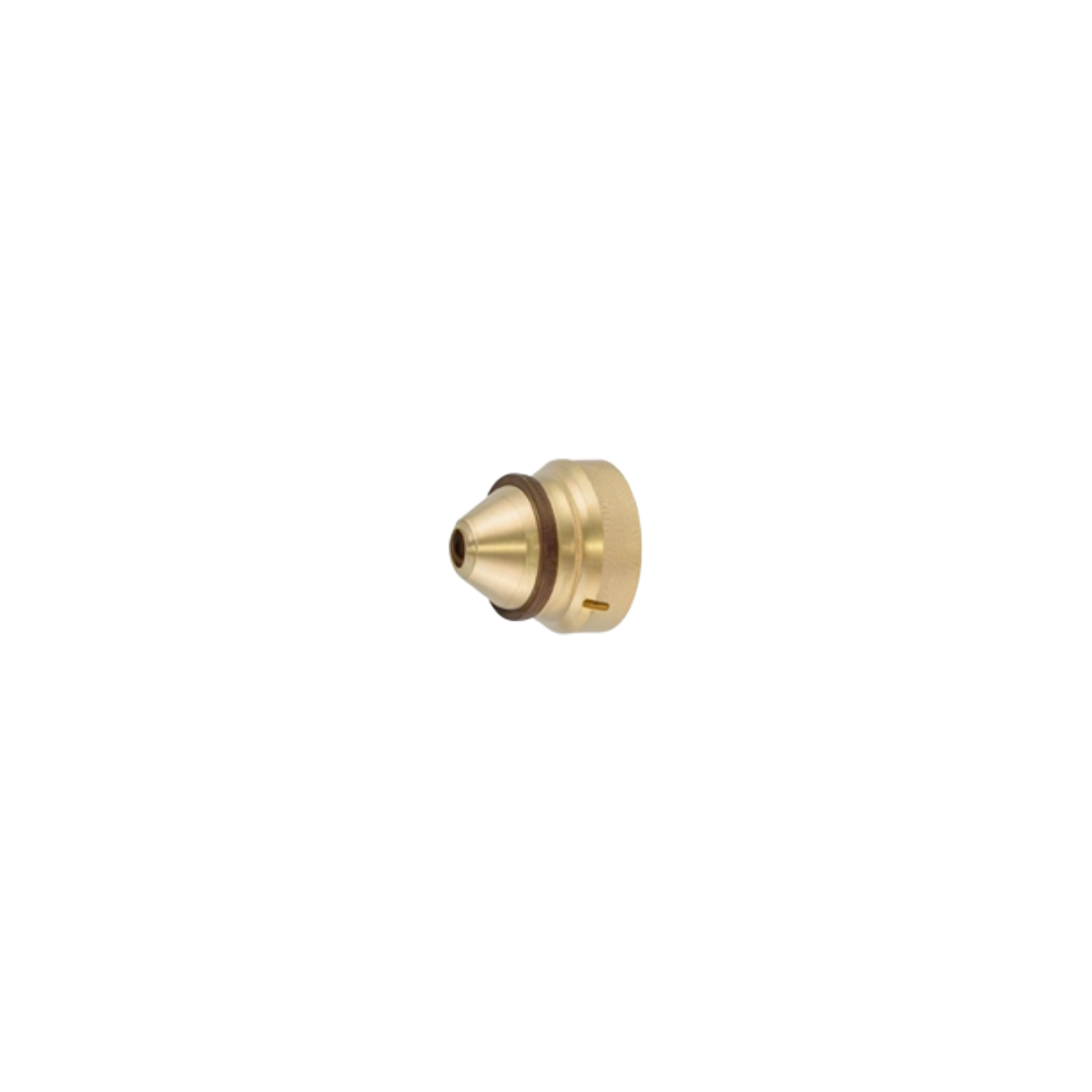 A small brass-colored metal nozzle or spray tip component shown alone on a plain white background.