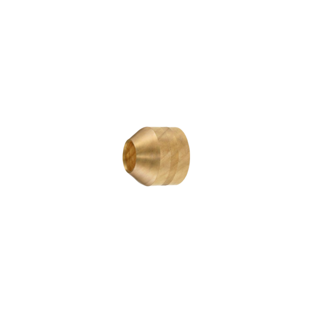 A small brass-colored metal cylindrical component with a tapered, flared end, shown on a plain white background.
