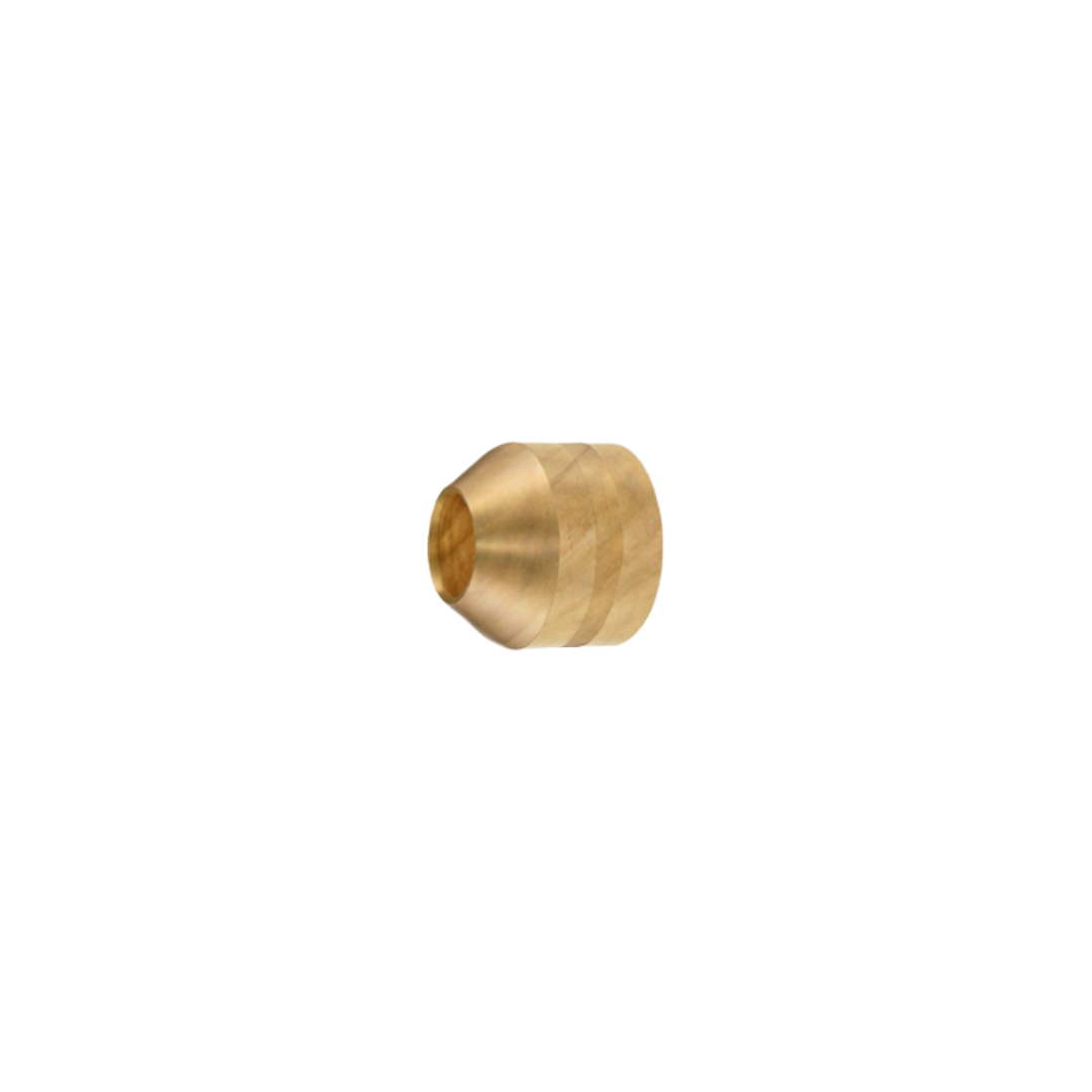A small brass-colored metal cylindrical component with a tapered, flared end, shown on a plain white background.