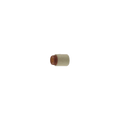 A small cylindrical metal component with a textured beige body and a dark brown threaded end, shown against a solid white background.