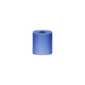 blue cylinder filter on black background