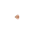 A small metallic rose gold bell-shaped hardware piece or knob, isolated on a solid white background.