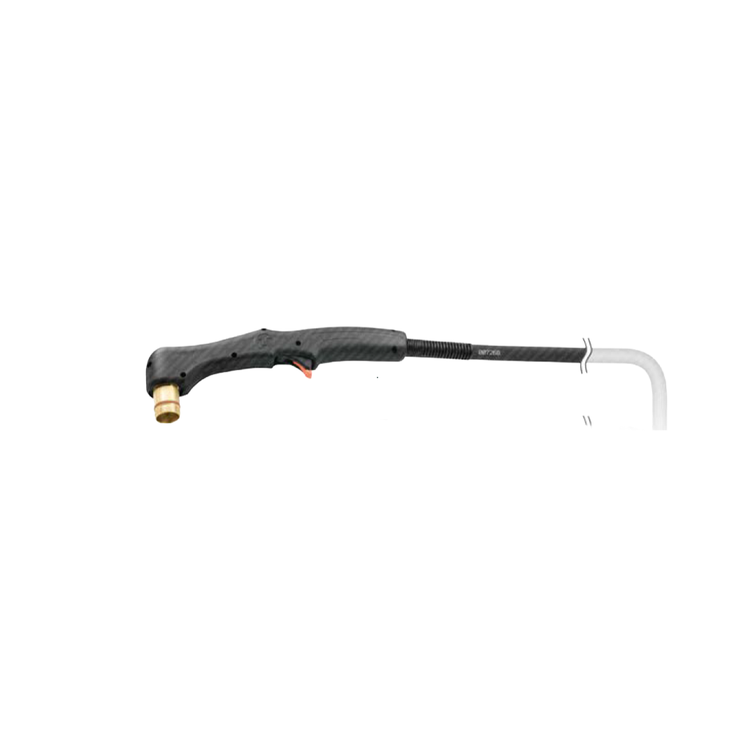 black handheld plasma torch on black background