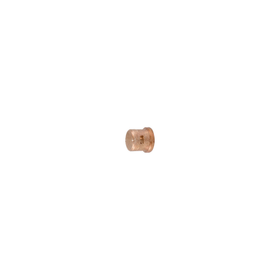 A small copper cutting nozzle for a plasma cutter shown against a plain white background.