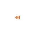 copper colored cutting nozzle for plasma cutting on black background