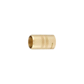 A brass cylindrical connector or fitting with a textured exterior and a smooth interior, shown against a plain white background.