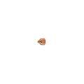 A single small metallic rose gold cone-shaped stud or cap shown against a solid white background.