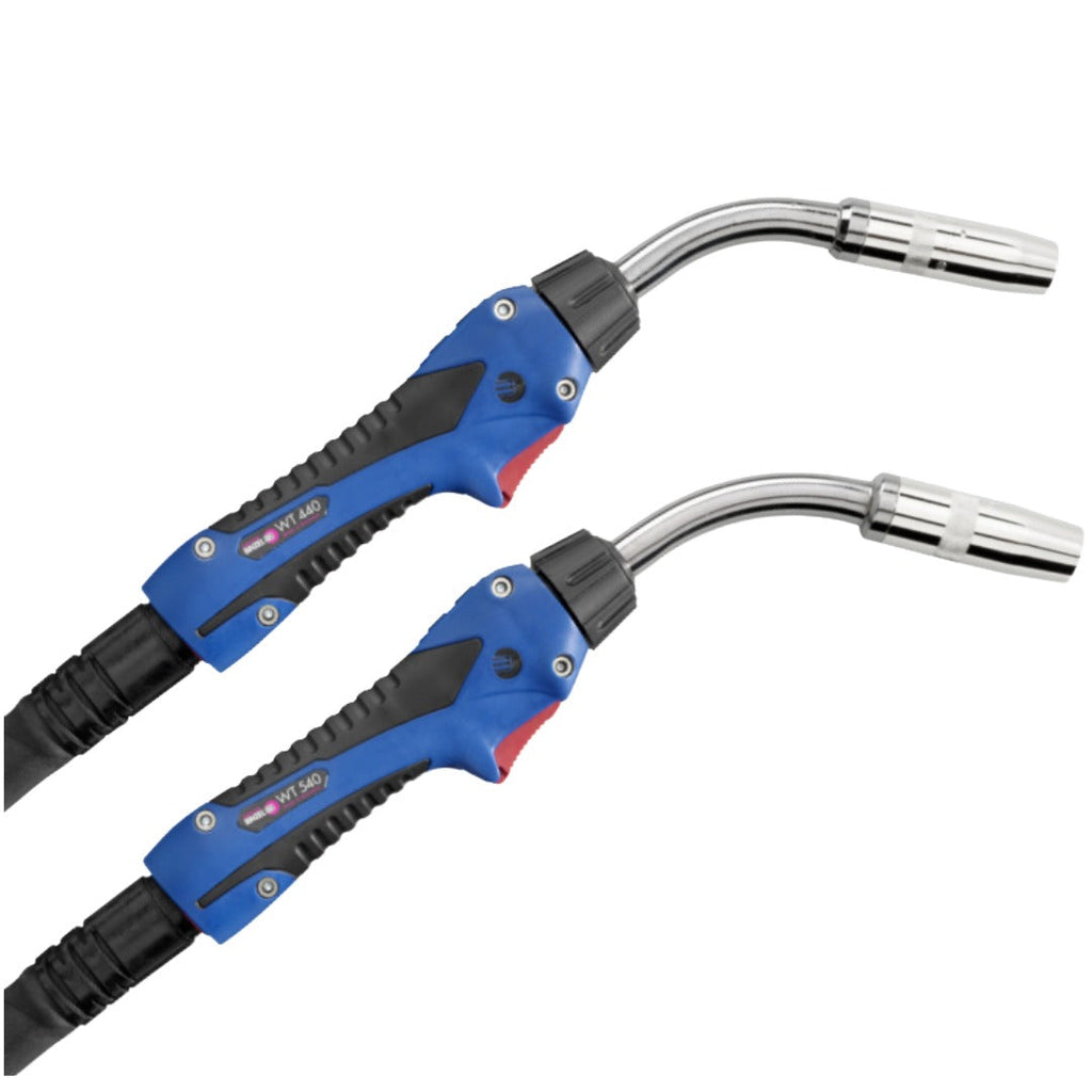 ABIMIG WT 540 LW water-cooled MIG welding torch by ABICOR Binzel, rotating 50 degree neck, shown with the WT 440