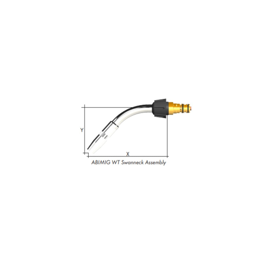 788.0005 Gooseneck, 50°, Standard for ABIMIG WT 440 Water-Cooled MIG welding torches