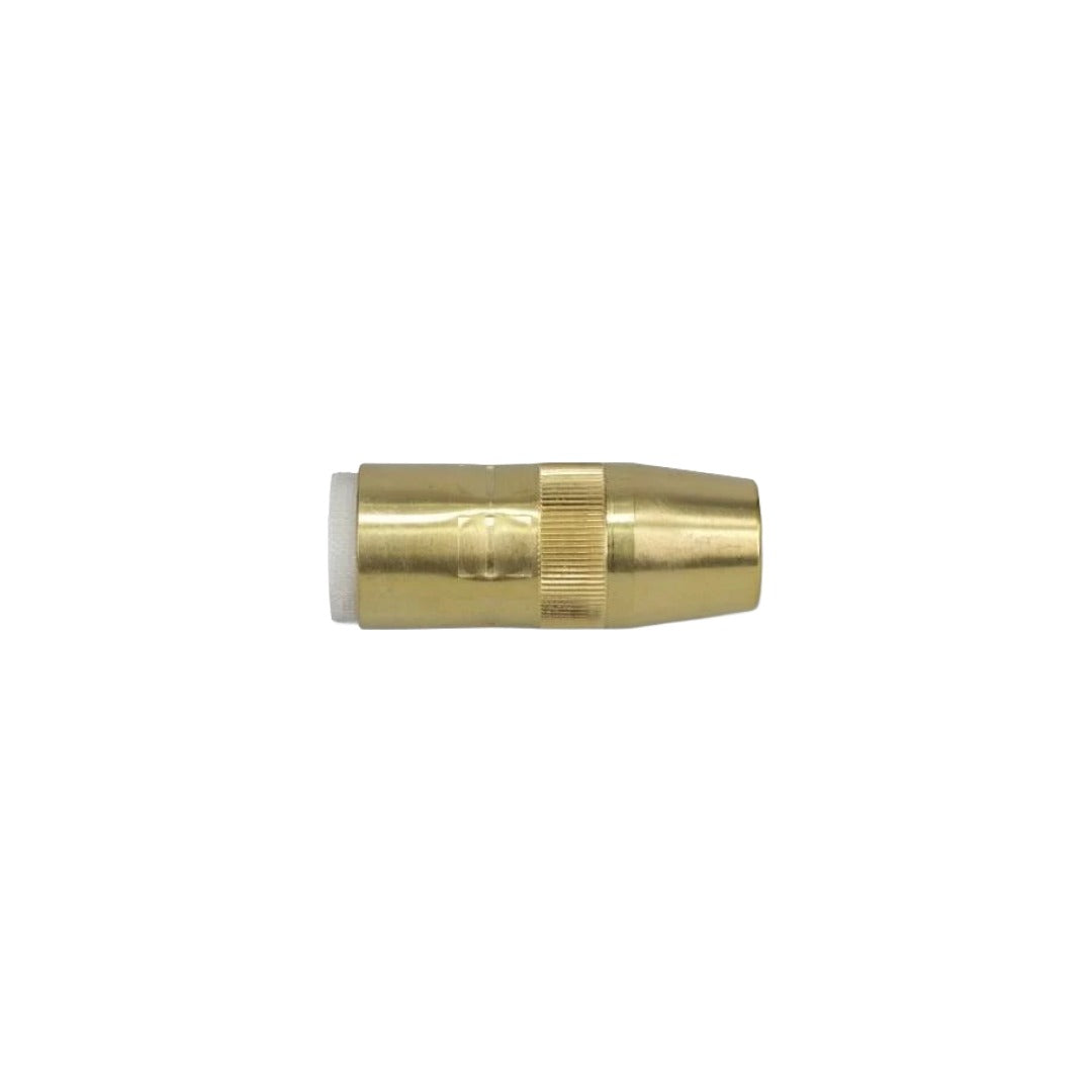 Binzel N-5818B brass MIG nozzle, 5/8 in. bore, 1/8 in. recess, for Bernard and Miller Centerfire MIG welding torches
