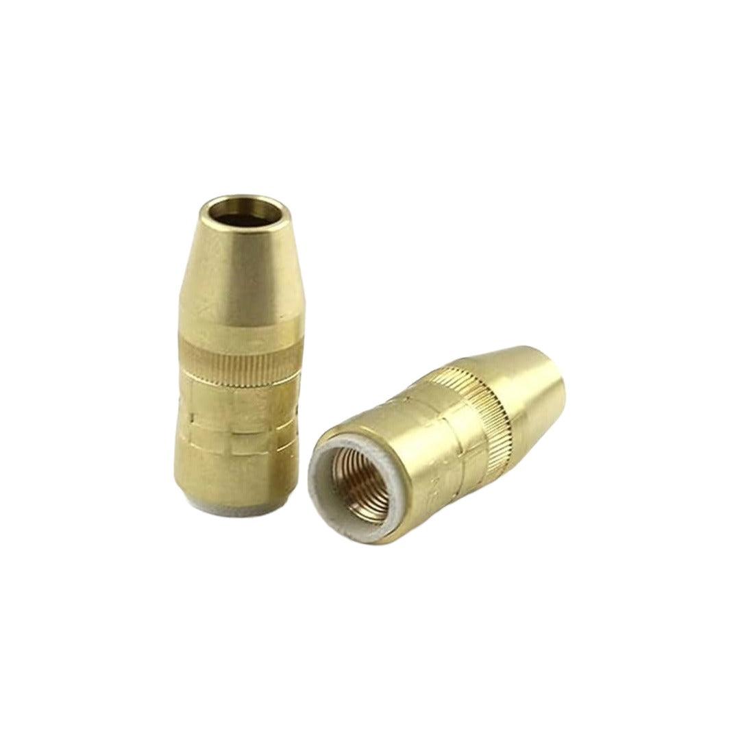 Binzel NS-5814B brass MIG nozzle, 5/8 in. bore, 1/4 in. recess, for Bernard and Miller Centerfire MIG welding torches