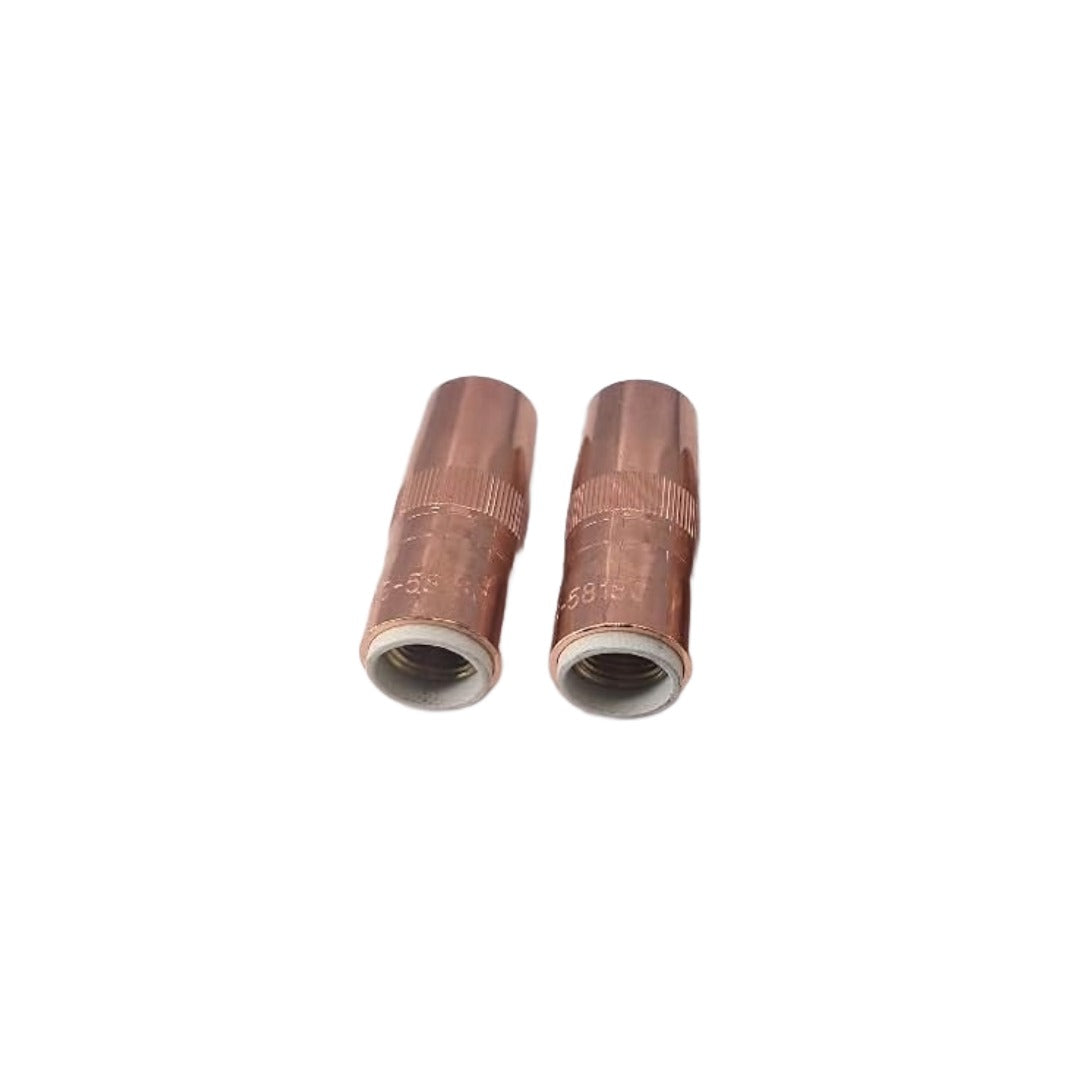 Binzel NS-1218C copper MIG nozzle, 1/2 in. bore, 1/8 in. recess, for Bernard and Miller Centerfire MIG welding torches