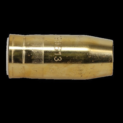 Binzel 199613 screw-on nozzle, 5/8 in. orifice, brass, for Miller Roughneck and Spoolmatic and XR MIG welding torches