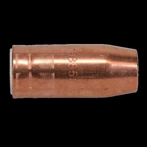 Binzel 199615 screw-on nozzle, 1/2 in. orifice, copper, for Miller Roughneck MIG welding torches