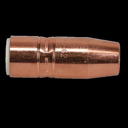 401-6-50 Binzel heavy-duty copper nozzle, 1/2 in. bore, 1/8 in. recess, for Tregaskiss TOUGH LOCK MIG welding torches