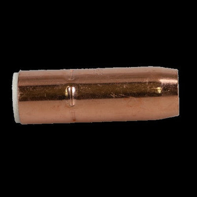 401-4-50 Binzel standard-duty copper nozzle, 1/2 in. bore, 1/8 in. recess, for Tregaskiss TOUGH LOCK MIG welding torches
