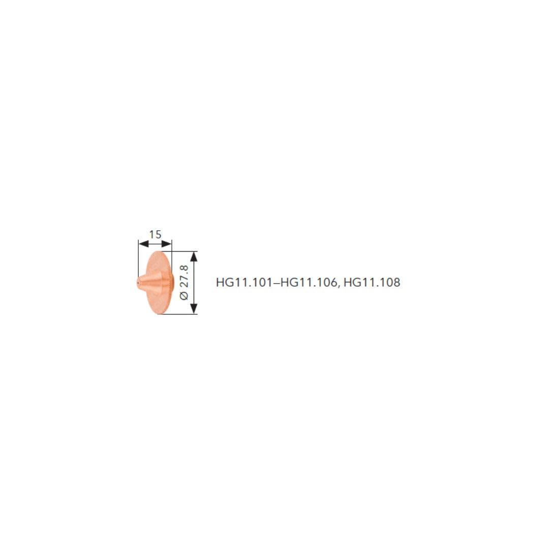 hg11.101—hg11.106, hg11.108 nozzle laser