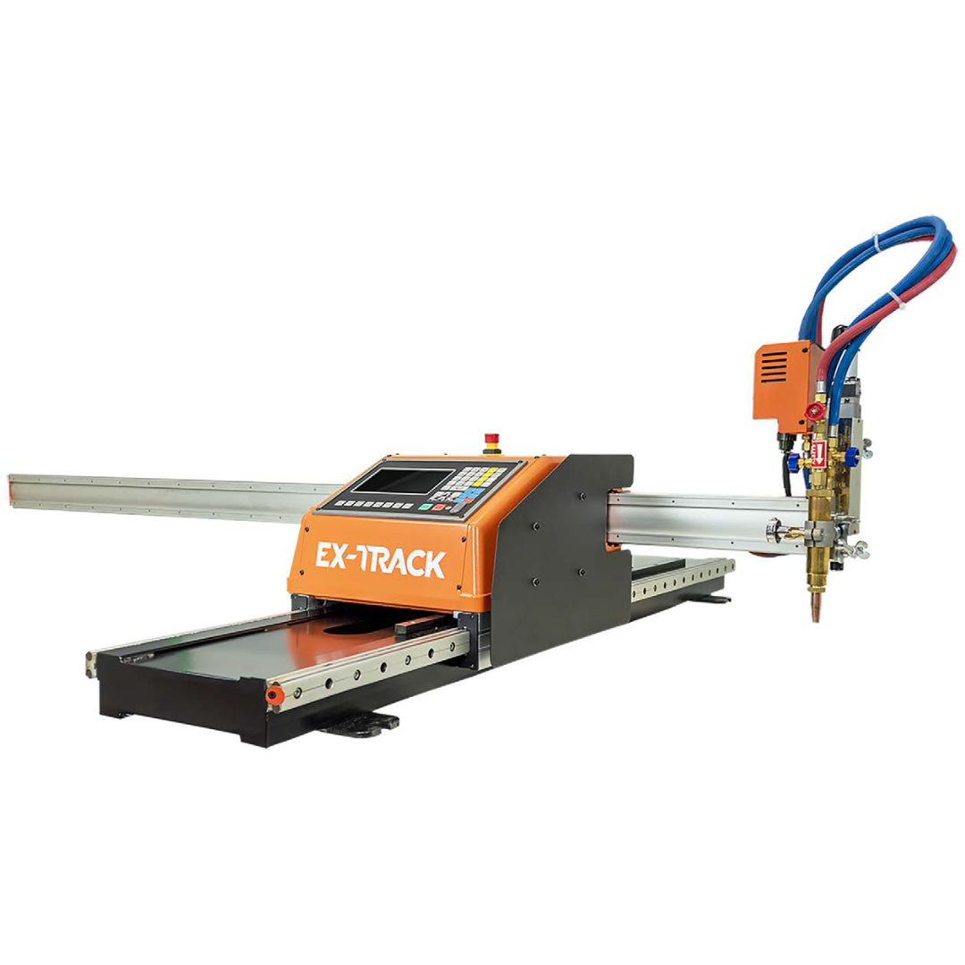Thermacut EX-TRACK CNC 10 x 5 ft portable CNC cutting system cutting steel plate